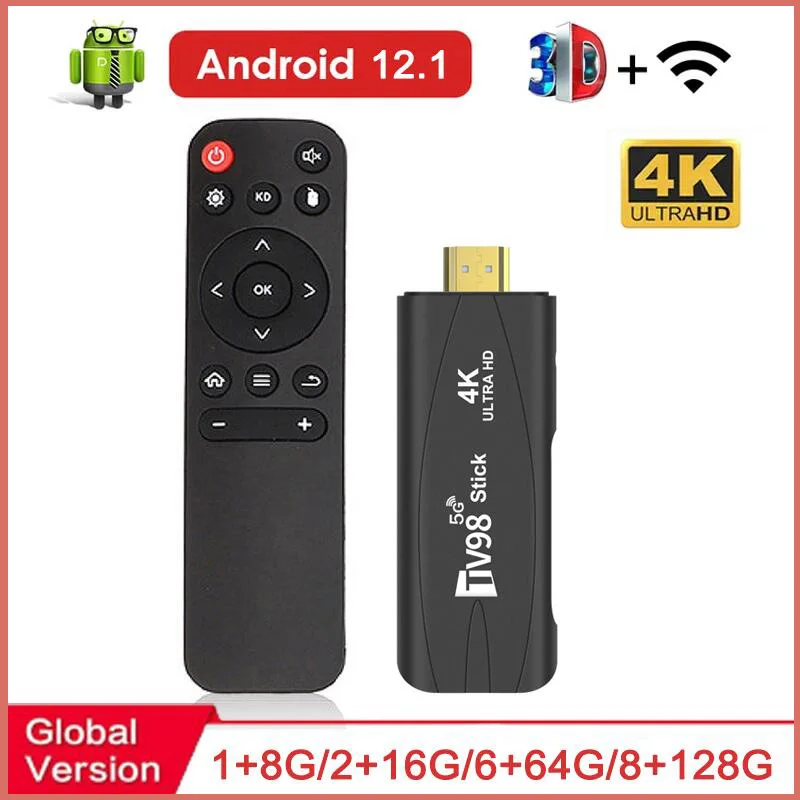 QINHOOT 4K Smart TV Stick TV98 Android TV 2,4G 5G Wifi Android 12,1 Rockchip 3228A 8 ГБ/128 Гб 4K HD 3D Smart Android TV Stick
QINHOOT 4K Smart TV Stick TV98 Android TV 2,4G 5G Wifi Android 12,1 Rockchip 3228A 8 ГБ/128 Гб 4K HD 3D Smart Android TV Stick