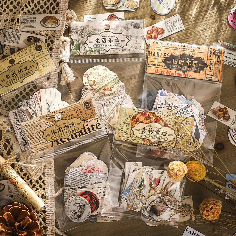 BULA 80 Pcs/set Retro Style Old Times Paper Stickers Scrapbooking Diy Journaling Diary Stationery Sticker Aesthetic Gift
BULA 80 Pcs/set Retro Style Old Times Paper Stickers Scrapbooking Diy Journaling Diary Stationery Sticker Aesthetic Gift