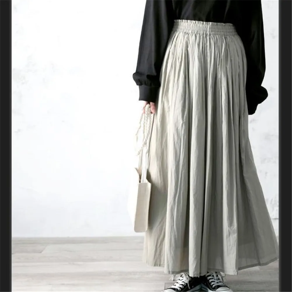 Women's Skirt Japan Korean Casual Solid Color Literary Loose Skirt Temperament Autumn Spring Ladies New 2022 Fashion Female
Women's Skirt Japan Korean Casual Solid Color Literary Loose Skirt Temperament Autumn Spring Ladies New 2022 Fashion Female