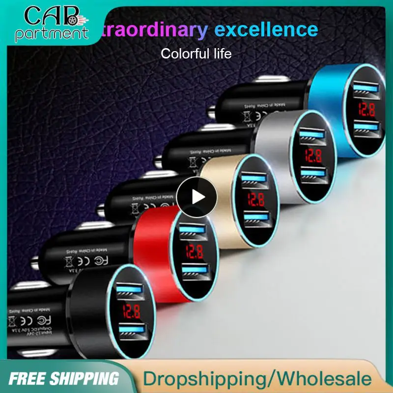 1~10PCS Portable Cigarette Lighter Universal Car Charger Adapter Dual Usb Digital Display Multifunctional Car Charger
1~10PCS Portable Cigarette Lighter Universal Car Charger Adapter Dual Usb Digital Display Multifunctional Car Charger