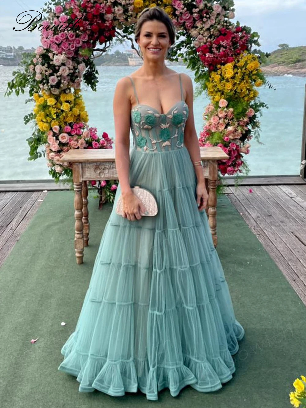 Bowith A Line Evening Dress Applique Formal Party Dress for Women Elegant Engagement Dresses vestidos de fiesta
Bowith A Line Evening Dress Applique Formal Party Dress for Women Elegant Engagement Dresses vestidos de fiesta