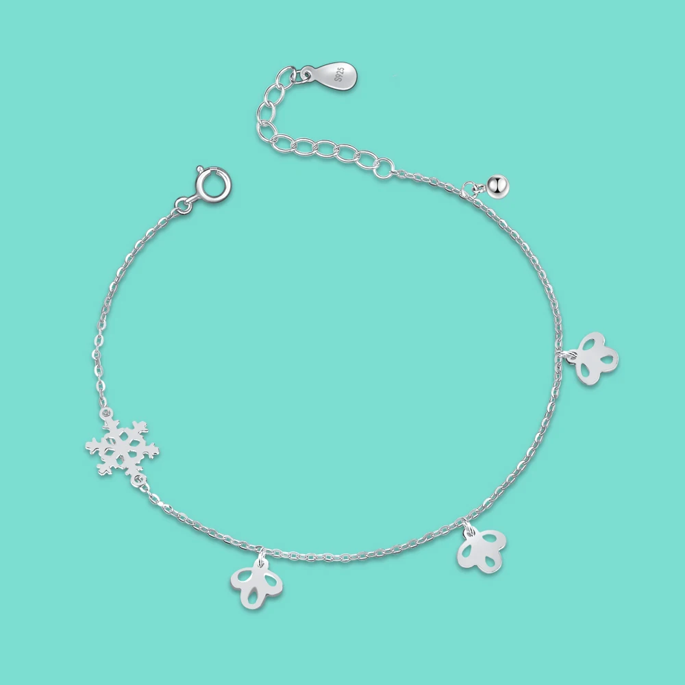 925 Sterling Silver Anklet Flower Pendant Silver Chain 24CM Charm Jewelry Summer Beach Ankle Accessories
925 Sterling Silver Anklet Flower Pendant Silver Chain 24CM Charm Jewelry Summer Beach Ankle Accessories