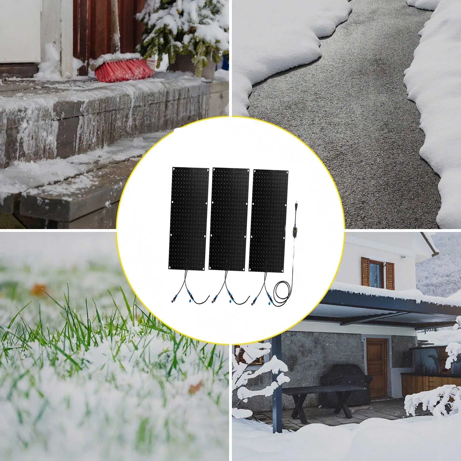1/3PCS 26x76cm Snow Melting Mat Heated Walkway Mat Anti Slip Heating Pad Connectable W/ Power Cord For Parks Garages Hotels
1/3PCS 26x76cm Snow Melting Mat Heated Walkway Mat Anti Slip Heating Pad Connectable W/ Power Cord For Parks Garages Hotels