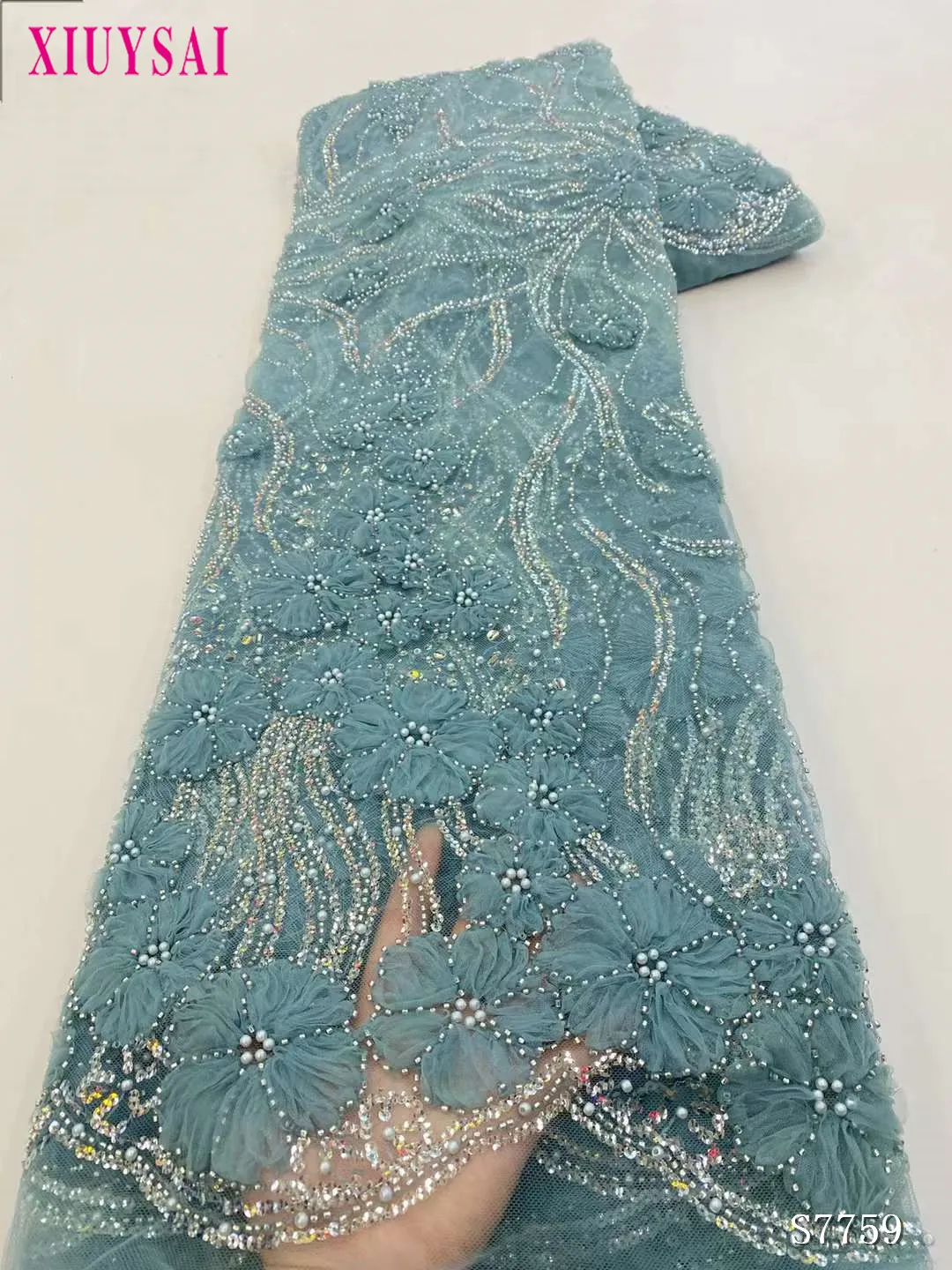 

Зеленая африканская кружевная ткань 2022, нигерийские кружева с 3D вышивкой, ткань для невесты, Высококачественная французская Тюлевая кружевная ткань для женского платья