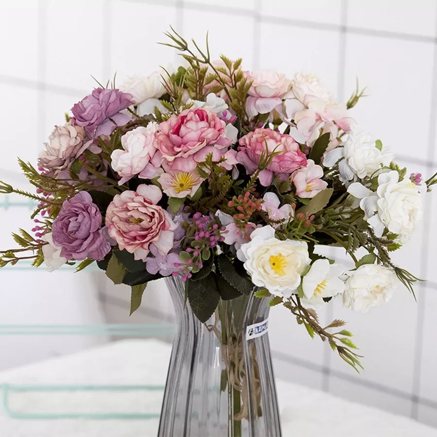 Peony DIY Party Decoration Vintage Silk Artificial Flowers Small Rose Wedding Fake Flowers Festival Supplies Home Decor Bouquet
Peony DIY Party Decoration Vintage Silk Artificial Flowers Small Rose Wedding Fake Flowers Festival Supplies Home Decor Bouquet