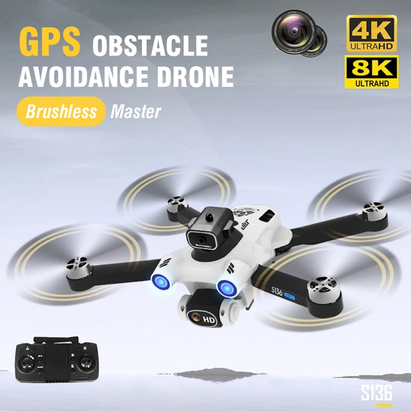 RC Drone with 4K Camera Remote Control Quadcopter GPS Obstacle Avoidance Dual Cameras Foldable Radio Controlled Helicopter
RC Drone with 4K Camera Remote Control Quadcopter GPS Obstacle Avoidance Dual Cameras Foldable Radio Controlled Helicopter