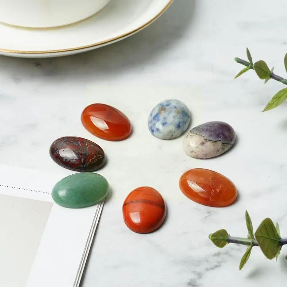 Oval Egg-shaped Crystal Gemstone Seven Chakra Ornaments Small With Velvet Stone Yoga Gift Bag Energy Healing Meditation N1l9
Oval Egg-shaped Crystal Gemstone Seven Chakra Ornaments Small With Velvet Stone Yoga Gift Bag Energy Healing Meditation N1l9