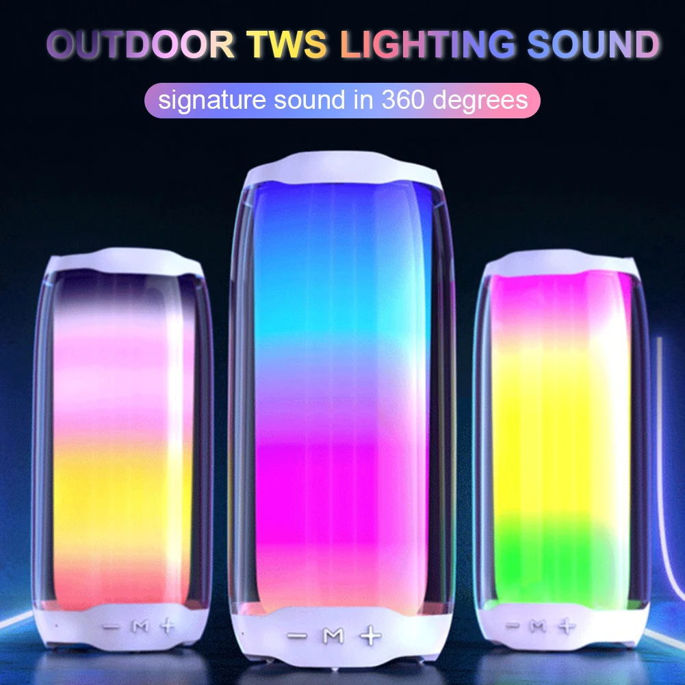 Portable Wireless Speaker Bluetooth-Compatible Rechargeable with LED Light Hands-free Call Mic FM Radio Supports USB/TF/AUX
Portable Wireless Speaker Bluetooth-Compatible Rechargeable with LED Light Hands-free Call Mic FM Radio Supports USB/TF/AUX