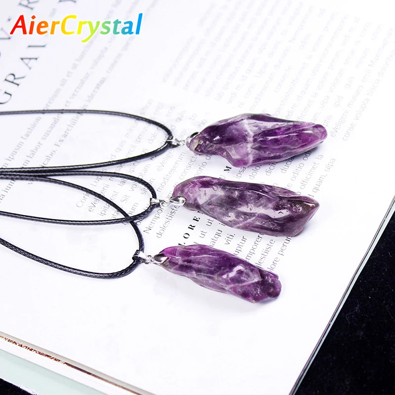 1PC Amethyst Rough Pendant Irregular Shape Purple Healing Gemstone Necklace Valentine's Day Gift Ladies Crystal Stone Pendant
1PC Amethyst Rough Pendant Irregular Shape Purple Healing Gemstone Necklace Valentine's Day Gift Ladies Crystal Stone Pendant
