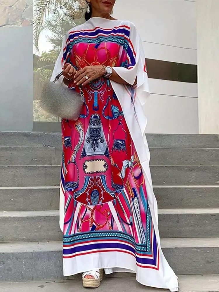 ZANZEA Women Bohemian Floral Printed Dress Sundress Summer Vintage Robe Femme Oversize 3/4 Sleeve Loose Beach Holiday Vestidos
ZANZEA Women Bohemian Floral Printed Dress Sundress Summer Vintage Robe Femme Oversize 3/4 Sleeve Loose Beach Holiday Vestidos