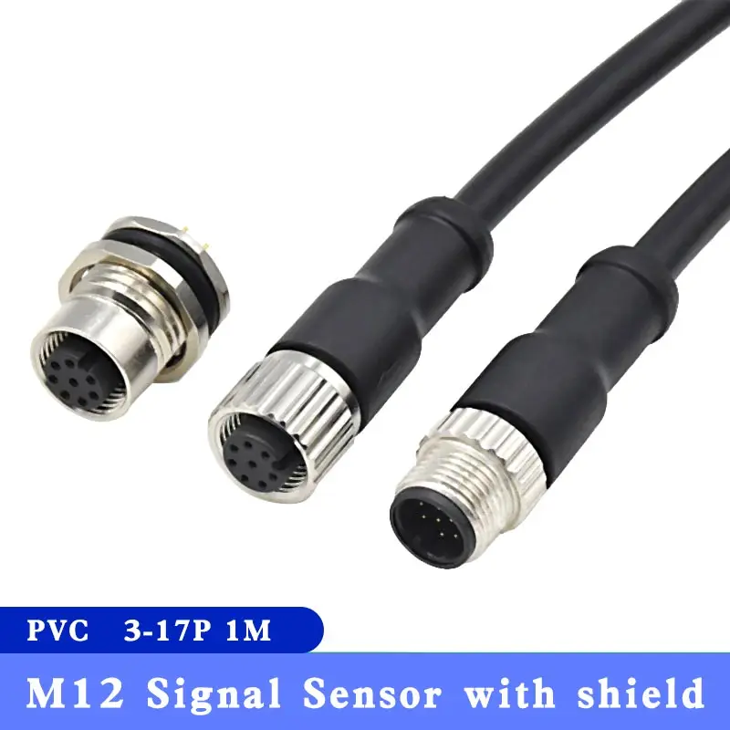 1Pc 1 Meter M12 Sensor Cable Connector Waterproof 3 4 5 6 8 12 Pin M12 Male Female Aviation Plug with Cord Support Customized
1Pc 1 Meter M12 Sensor Cable Connector Waterproof 3 4 5 6 8 12 Pin M12 Male Female Aviation Plug with Cord Support Customized