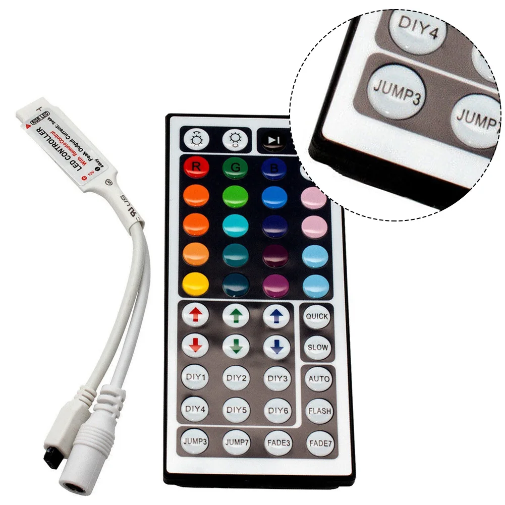 12V 72W 44 Buttons RGB Mini Controller Remote Control LED Strip Strip Controllers Dimmer For Home Party Stage Led Strips
12V 72W 44 Buttons RGB Mini Controller Remote Control LED Strip Strip Controllers Dimmer For Home Party Stage Led Strips