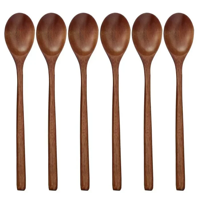 Wooden Spoon, 6 Pieces Wood Soup Spoons for Eating Mixing Stirring Cooking, Long Handle Spoon with Japanese Style Kitchen Utensi
Wooden Spoon, 6 Pieces Wood Soup Spoons for Eating Mixing Stirring Cooking, Long Handle Spoon with Japanese Style Kitchen Utensi