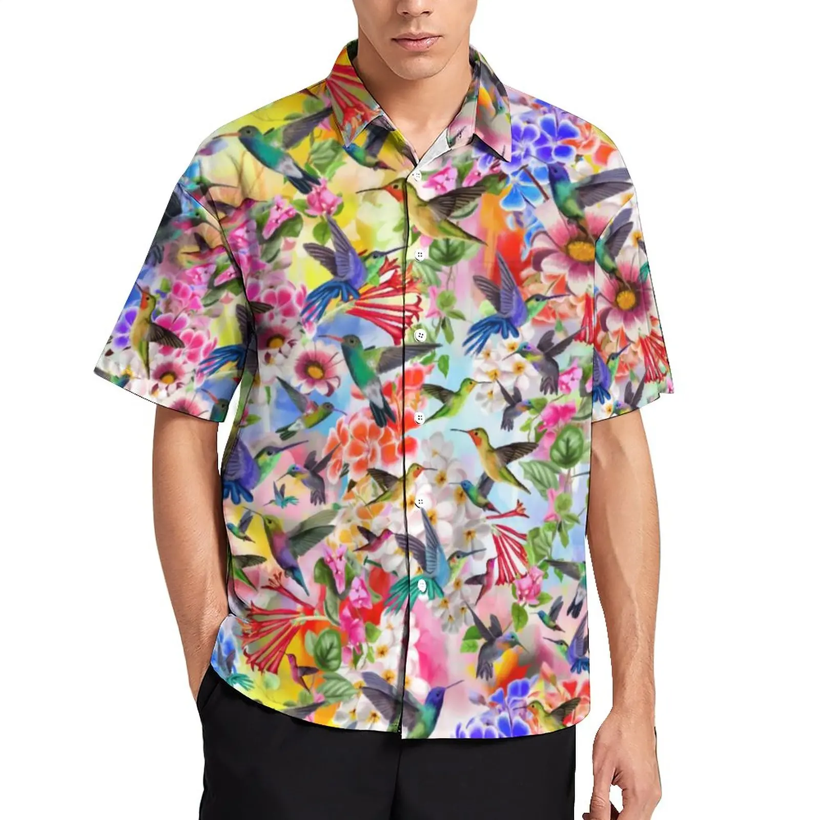 Colorful Floral Print Casual Shirts Humming Birds Beach Shirt Hawaiian Short-Sleeve Funny Blouses Men Graphic Top 3XL 4XL
Colorful Floral Print Casual Shirts Humming Birds Beach Shirt Hawaiian Short-Sleeve Funny Blouses Men Graphic Top 3XL 4XL