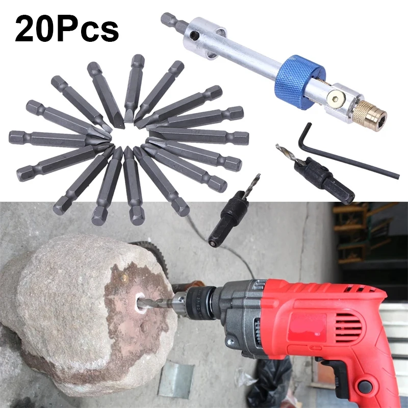 20pcs Swap Drill Bit Kit Torx Bits Screwdriver Flip Drive Half Time Drill Driver Swivel Head Hex Precision Driving Repair Tools
20pcs Swap Drill Bit Kit Torx Bits Screwdriver Flip Drive Half Time Drill Driver Swivel Head Hex Precision Driving Repair Tools