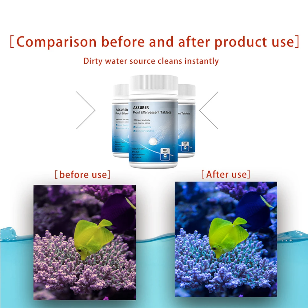 Swimming Pool Cleaning Tablets Purify Water Disinfect Chlorine Pills Instant Effervescent Removal of Stains Toilet Cleaners
Swimming Pool Cleaning Tablets Purify Water Disinfect Chlorine Pills Instant Effervescent Removal of Stains Toilet Cleaners