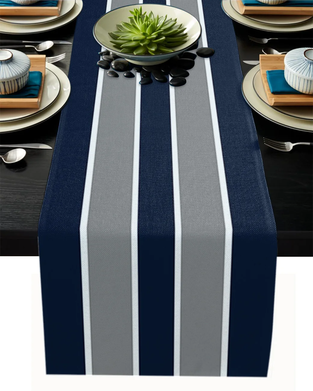 Stripes Blue Tablecloth Table Runner Decoration Home Decor Dinner Table Decoration Table Decor 
Stripes Blue Tablecloth Table Runner Decoration Home Decor Dinner Table Decoration Table Decor