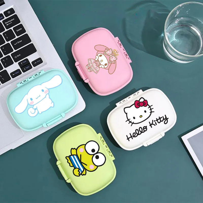 Милая Sanrio Cinnamoroll My Melody Hello Kitty Милая портативная коробка для лекарств с 8 ячейками двухслойная герметичная коробка для хранения большой емкости
Милая Sanrio Cinnamoroll My Melody Hello Kitty Милая портативная коробка для лекарств с 8 ячейками двухслойная герметичная коробка для хранения большой емкости