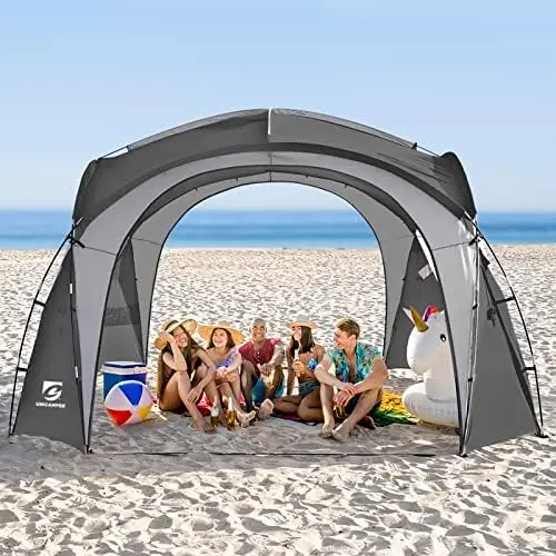 

Tent 12 X 12ft Large UPF50+ Up Canopy with 2-Pcs Side , Sun Shelter Rainproof, Waterproof for Camping Trips, Backyard Fun, Fish
