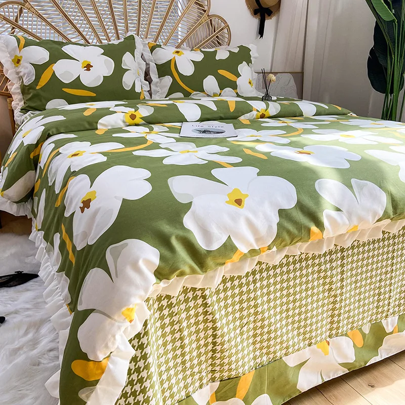 2022 Spring Autumn Small Fresh Four-piece Princess Girl Heart Quilt Cover Four-piece Bedding Set Duvet Cover
2022 Spring Autumn Small Fresh Four-piece Princess Girl Heart Quilt Cover Four-piece Bedding Set Duvet Cover