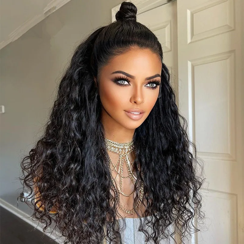 26 Inches Long 180%Density Glueless Kinky Curly Preplucked Lace Front Wig With BabyHair Heat Temperature Daily Cosplay Wig 
26 Inches Long 180%Density Glueless Kinky Curly Preplucked Lace Front Wig With BabyHair Heat Temperature Daily Cosplay Wig