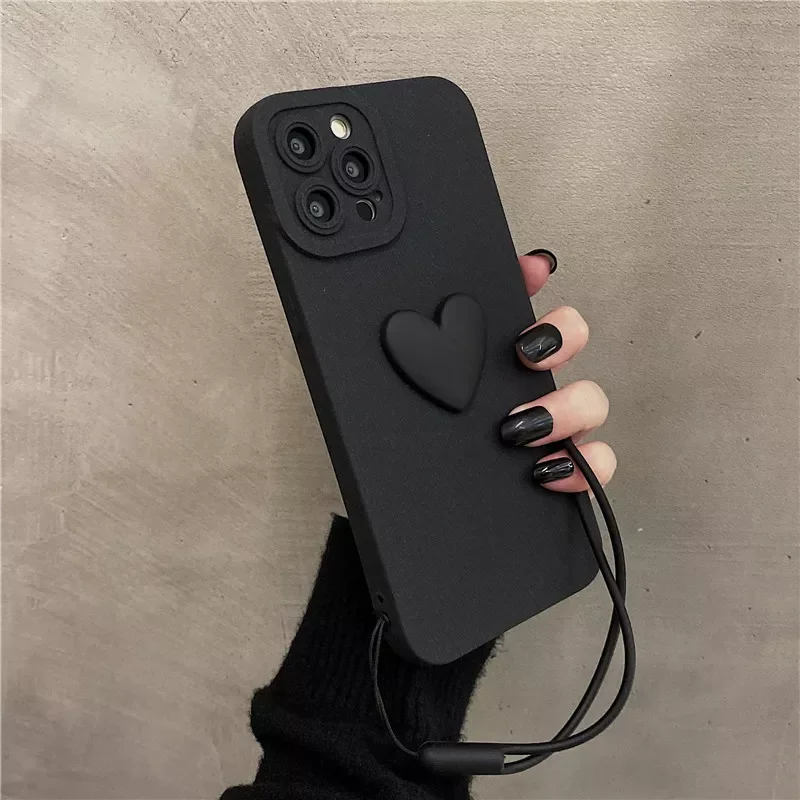 Factory Direct Selling For iPhone 13 12 11 Pro Max X XS XR 7 8 plus Simple Cover Cute 3D Black Love Heart Soft Phone Case with W
Factory Direct Selling For iPhone 13 12 11 Pro Max X XS XR 7 8 plus Simple Cover Cute 3D Black Love Heart Soft Phone Case with W