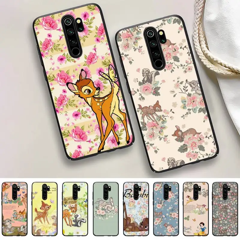 

Disney Cartoon Bambi Phone Case For Redmi 9 5 S2 K30pro Silicone Fundas for Redmi 8 7 7A note 5 5A