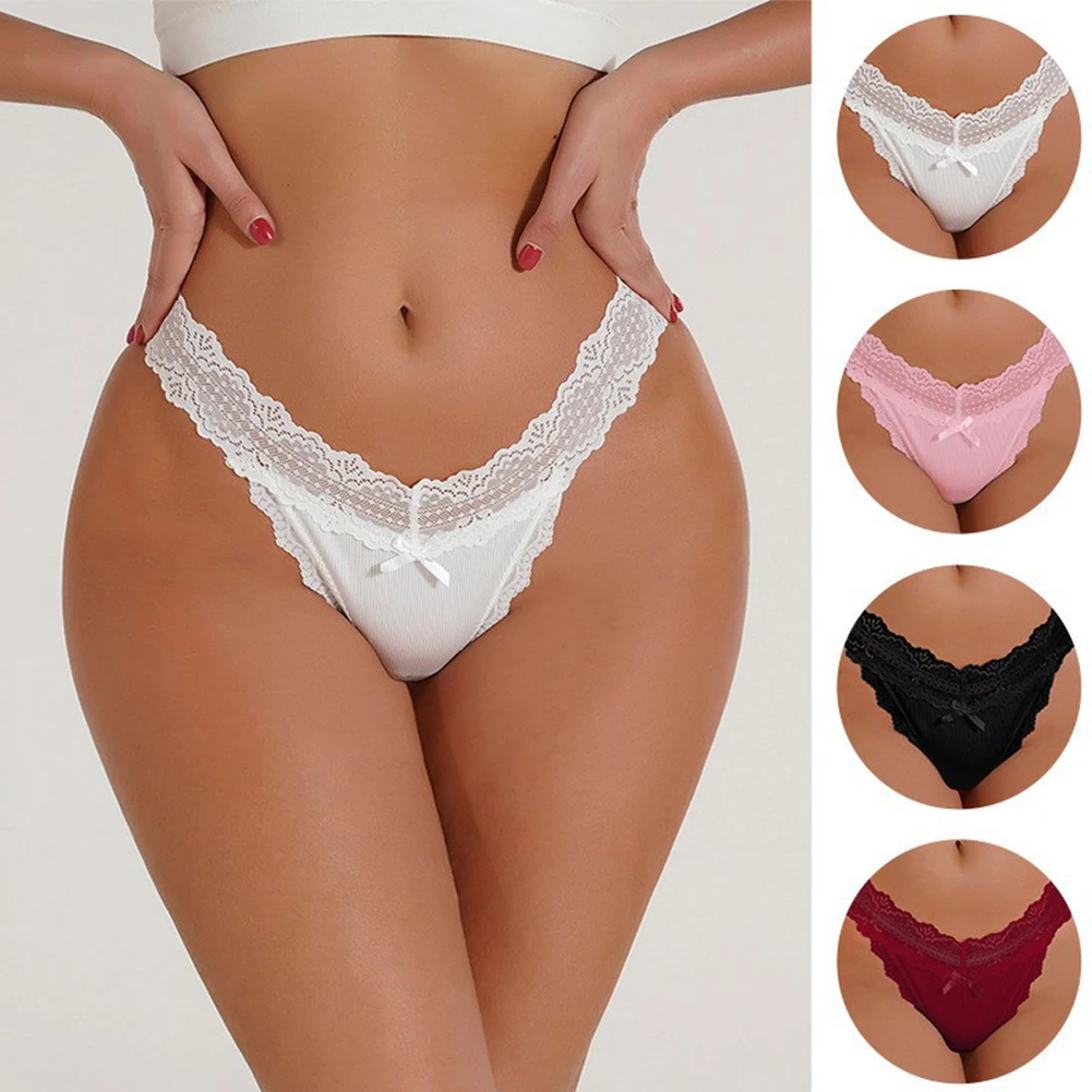 Women Sexy Lace Waist Briefs Mini Underwear Female Ribbed Striped Panties Ladies Soft Underpants T-back Thongs Lingerie Knicker
Women Sexy Lace Waist Briefs Mini Underwear Female Ribbed Striped Panties Ladies Soft Underpants T-back Thongs Lingerie Knicker