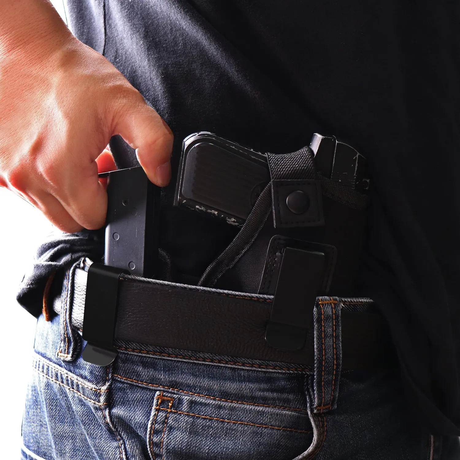 Glock 19 21 22 23 Ruger SR40 Full size XD Beretta Mag Holder Belt Clip for 9mm .40mm Pistol 
Glock 19 21 22 23 Ruger SR40 Full size XD Beretta Mag Holder Belt Clip for 9mm .40mm Pistol