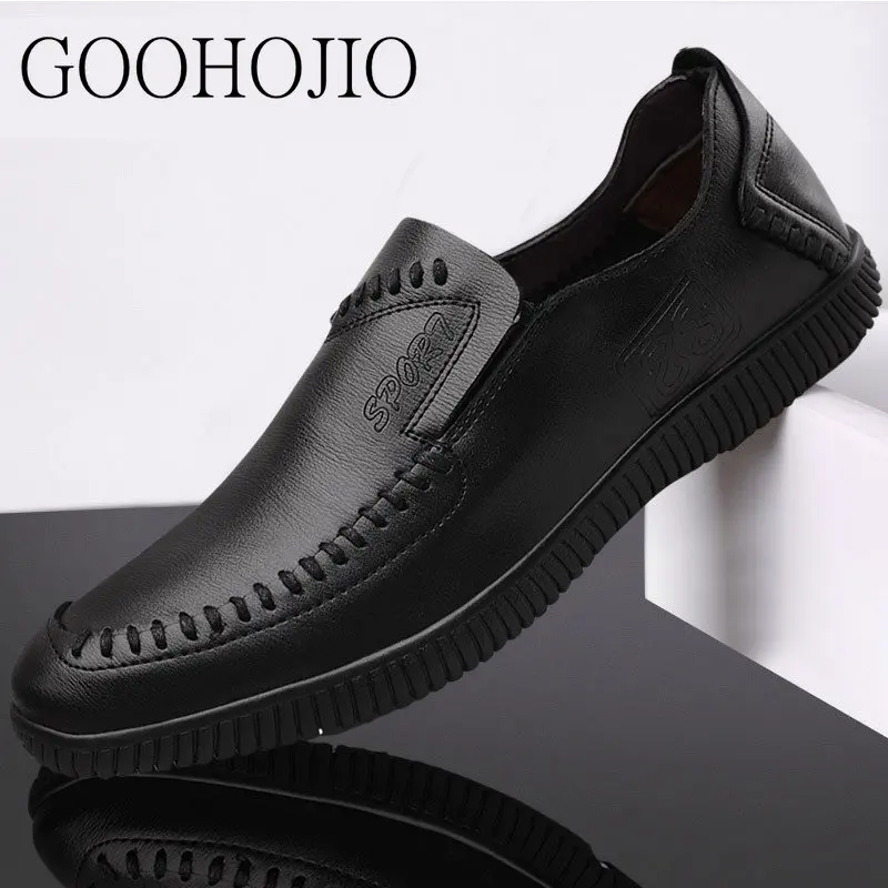Summer Autumn New Concise Style Men's Genuine Leather Casual Shoes Cow Leather Shallow Flat Boat Shoes Waterproof for Work
Summer Autumn New Concise Style Men's Genuine Leather Casual Shoes Cow Leather Shallow Flat Boat Shoes Waterproof for Work