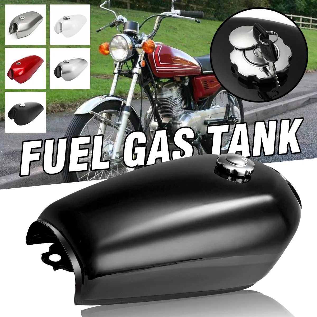 9L топливные баки для мотоцикла Cafe Racer винтажный топливный бак с переключателем крышки для Honda CG125 CG125S CG250
9L топливные баки для мотоцикла Cafe Racer винтажный топливный бак с переключателем крышки для Honda CG125 CG125S CG250