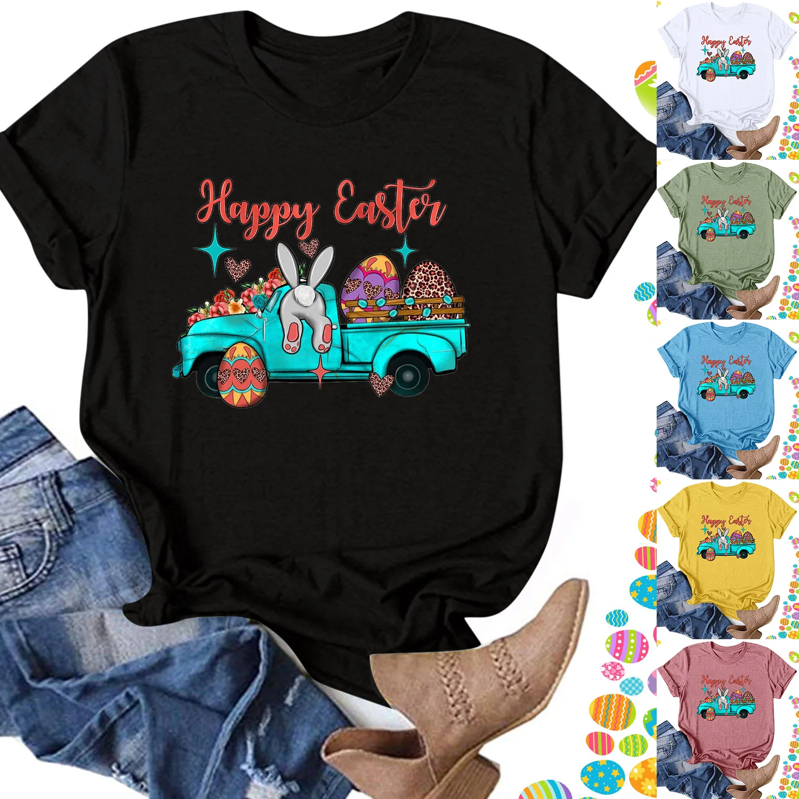 Suitable T Shirt For Women Casual Easter Day Printing Shirts Round Neck Short Sleeve Tee Long Sleeve Layering Tops for Women
Suitable T Shirt For Women Casual Easter Day Printing Shirts Round Neck Short Sleeve Tee Long Sleeve Layering Tops for Women