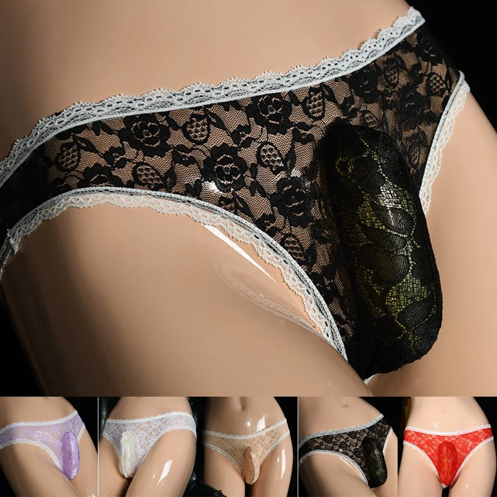 New Men's Sexy Lace Sissy Pouch Panties See Through Lingeries Lace Floral Briefs Thongs Underwear Ultra-thin Seamless Underpants
New Men's Sexy Lace Sissy Pouch Panties See Through Lingeries Lace Floral Briefs Thongs Underwear Ultra-thin Seamless Underpants