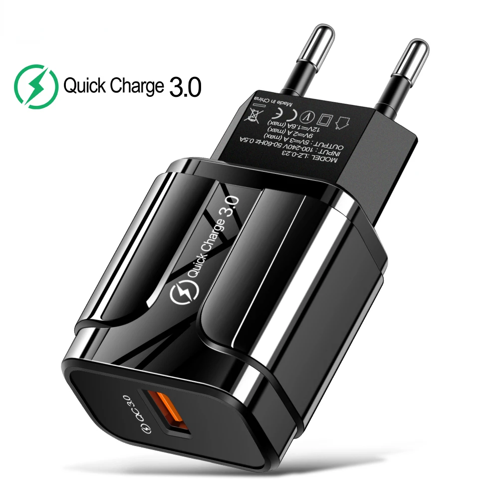 Quick Charge 3.0 USB Charger EU Wall Mobile Phone Charger Adapter for iPhone X MAX 7 8 QC3.0 Fast Charging for Samsung
Quick Charge 3.0 USB Charger EU Wall Mobile Phone Charger Adapter for iPhone X MAX 7 8 QC3.0 Fast Charging for Samsung