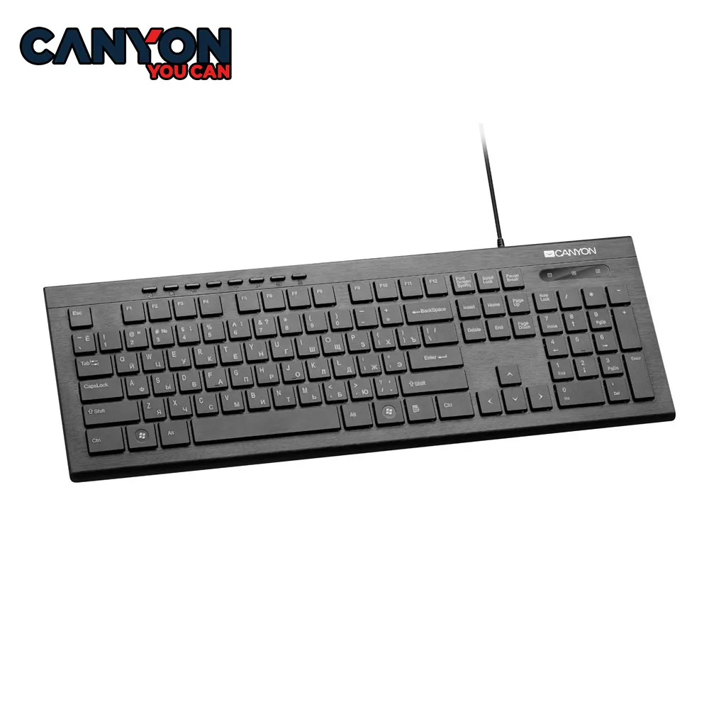 CANYON 104 keys keyboard Slim 2.4GHz 8 multimedia hotkeys Black wired keyboards HKB2-CS
CANYON 104 keys keyboard Slim 2.4GHz 8 multimedia hotkeys Black wired keyboards HKB2-CS