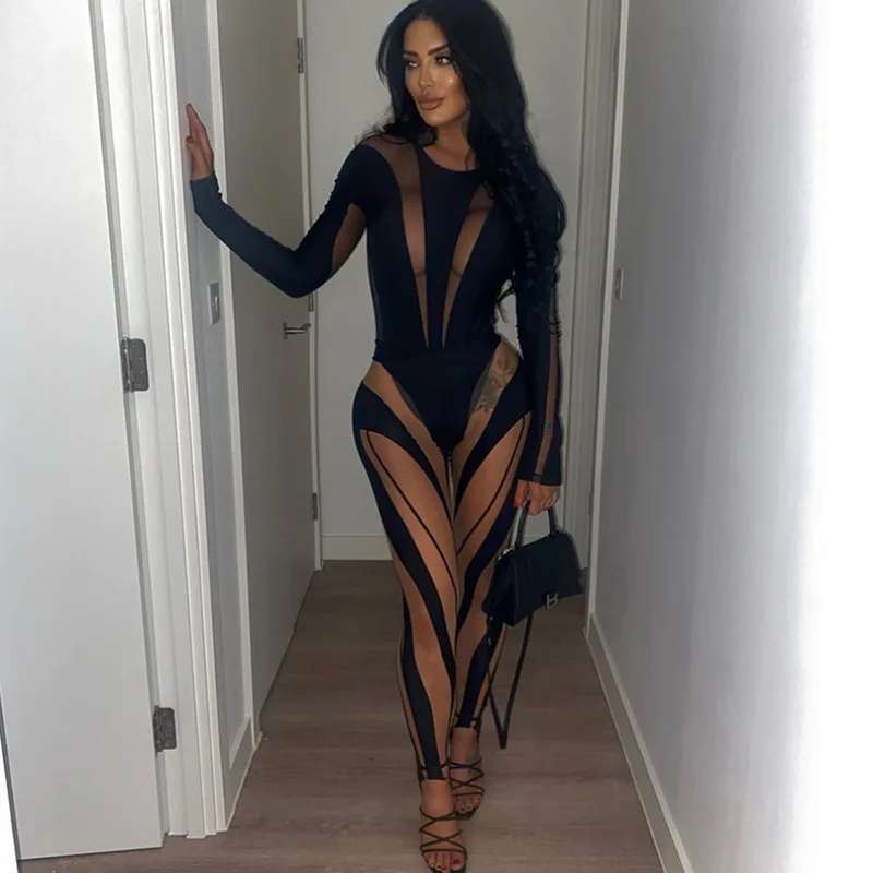 FTS Contrast Color Women Short Romper Sexy See Through Long Sleeves Bodycon O-Neck Ladies Evening Party Club Short Jumpsuit
FTS Contrast Color Women Short Romper Sexy See Through Long Sleeves Bodycon O-Neck Ladies Evening Party Club Short Jumpsuit
