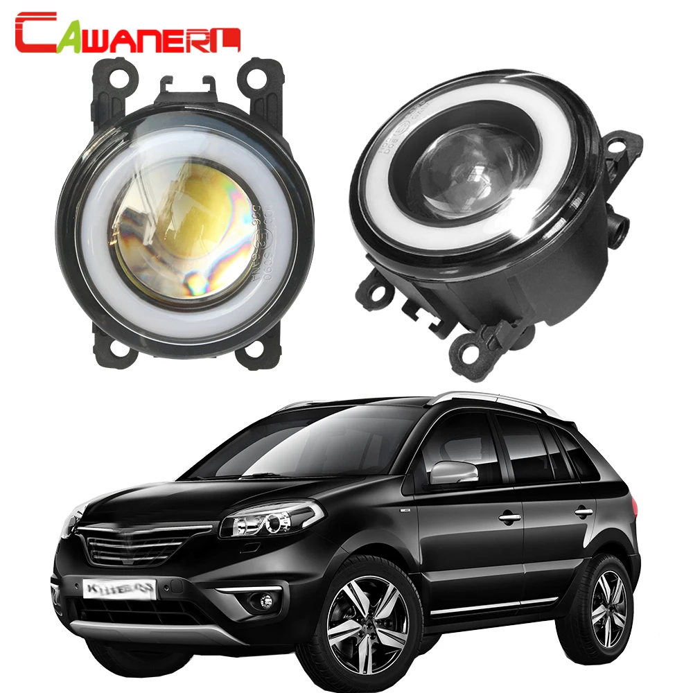 

2 Pieces Car Fog Light Assembly For Renault Koleos HY 2008-2015 30W LED COB Angel Eye Daytime Running Lamp DRL H11 3000LM 12V