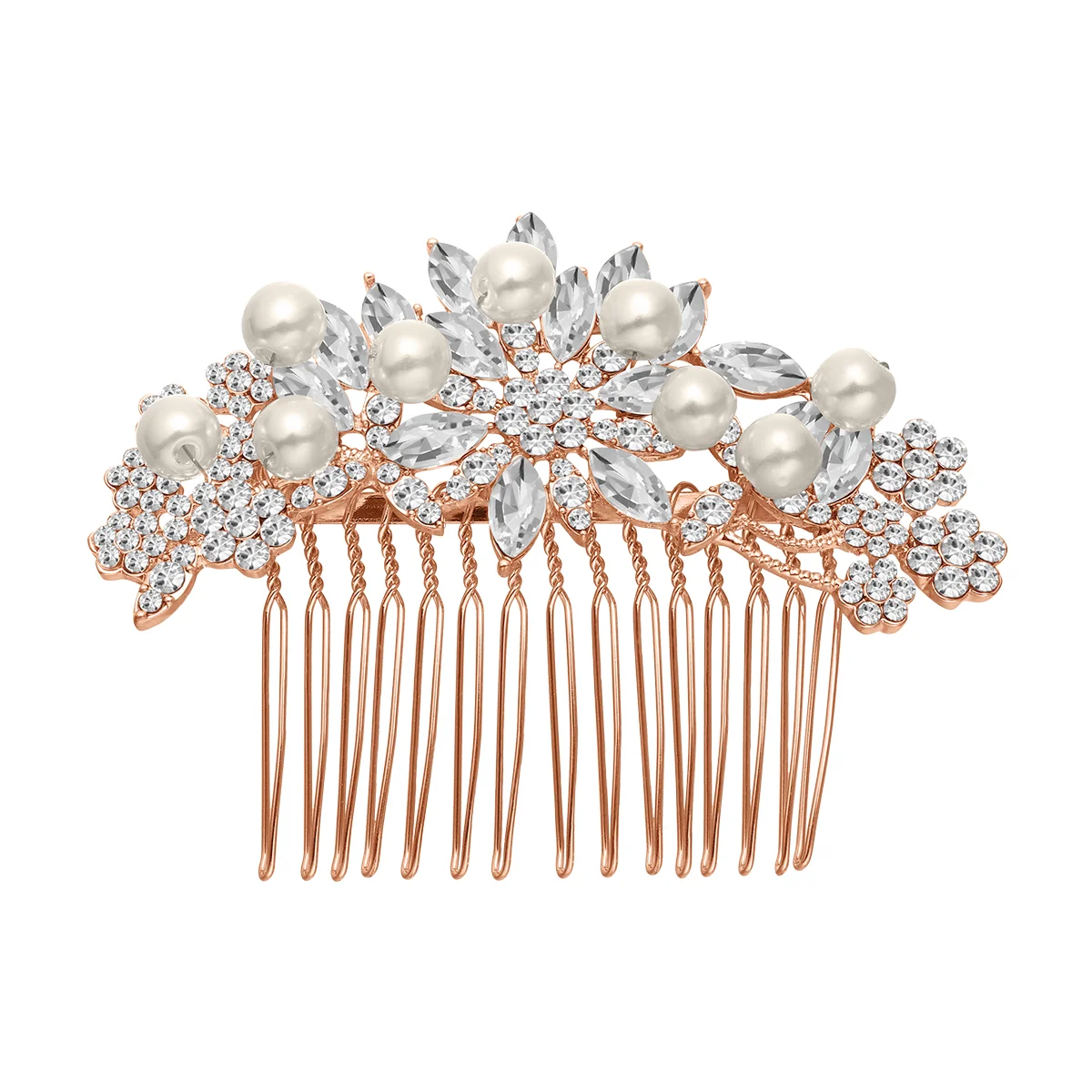 Frcolor 1PC Elegant Bridal Hair Comb Simulated Pearl Crystal Wedding Hair Accessories (Rose Gold)
Frcolor 1PC Elegant Bridal Hair Comb Simulated Pearl Crystal Wedding Hair Accessories (Rose Gold)