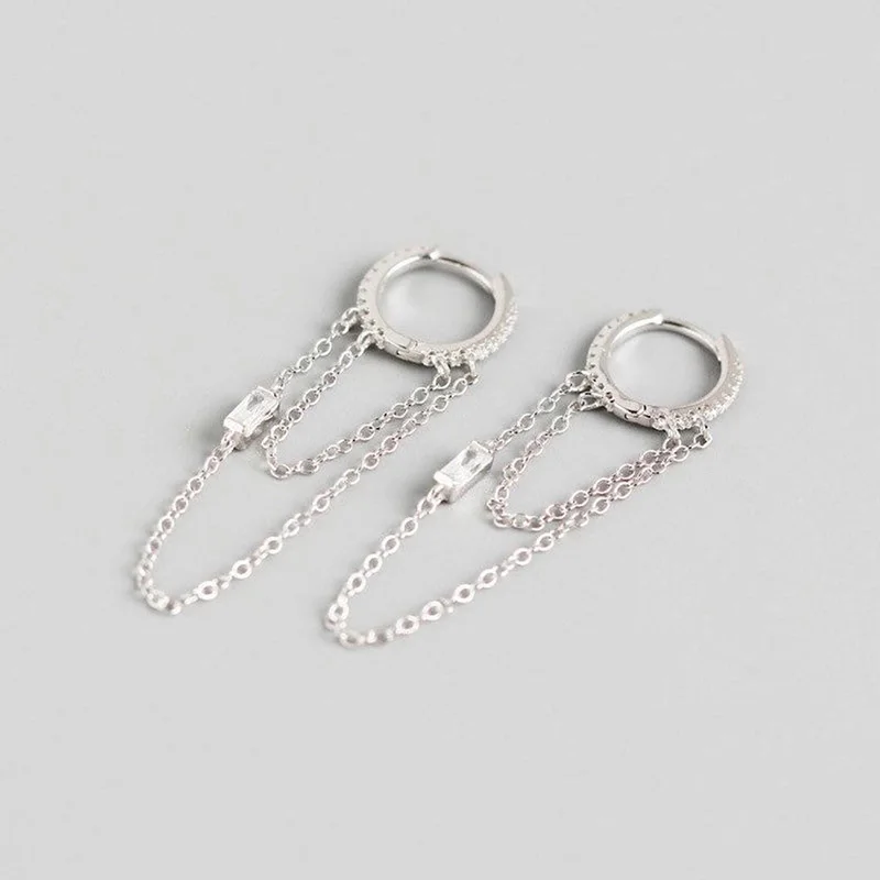 Bohemian Piercing Zircon Chain Pendant Ear Hoops for Women Earrings Fashion Jewelry Ins Same Earing Party Mujer Pendientes Gifts
Bohemian Piercing Zircon Chain Pendant Ear Hoops for Women Earrings Fashion Jewelry Ins Same Earing Party Mujer Pendientes Gifts