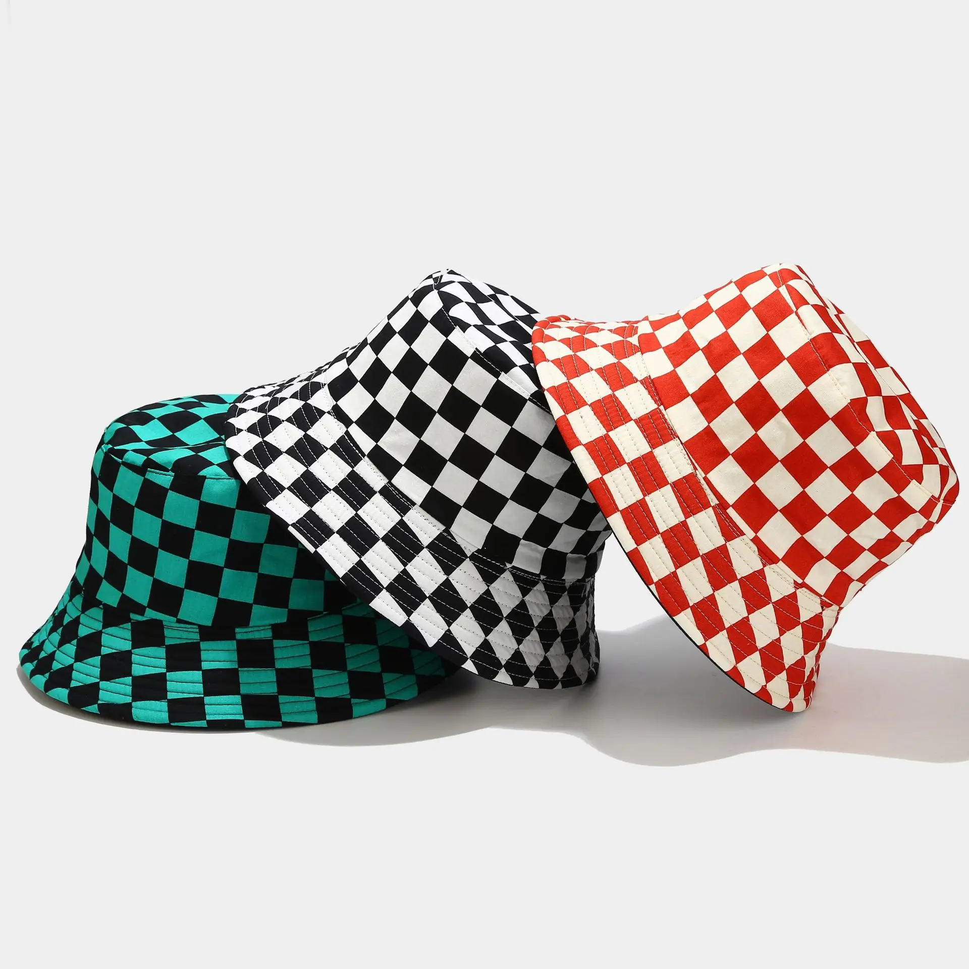 2022 Black White Bucket Hat Men Women Plaid Summer Sun Hat Casual Outdoor Fishermen Flat Women Bucket Hat
2022 Black White Bucket Hat Men Women Plaid Summer Sun Hat Casual Outdoor Fishermen Flat Women Bucket Hat