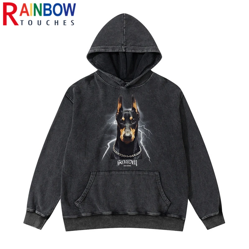 Rainbowtouches Washed Hoodie Vintage Oversized Men High Street Dog Printing Fashion Hip Hop Unisex Loose Men's Graphic Hoodies
Rainbowtouches Washed Hoodie Vintage Oversized Men High Street Dog Printing Fashion Hip Hop Unisex Loose Men's Graphic Hoodies