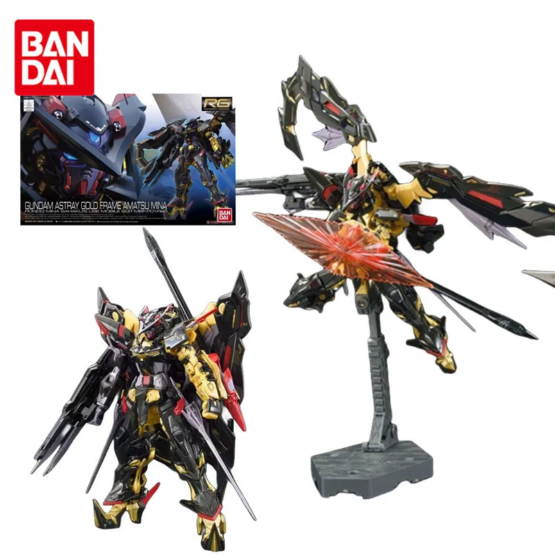 

Bandai Genuine Gundam Anime RG 1/144 GUNDAM ASTRAY GOLD FRAME AMATSU MINA Action Figure Toys for Boys Gift Collectible Model