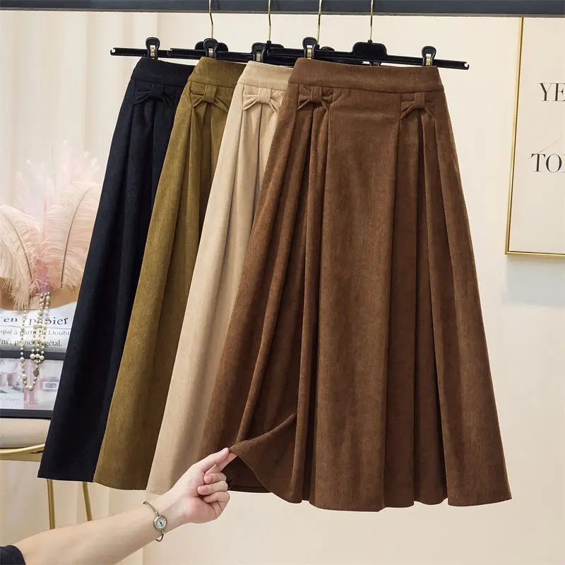 Autumn Winter Skirt Women Korean A-Line Skirts Female Elegant Thick Office Lady Skirt Casual Loose Elastic Corduroy Skirt C134
Autumn Winter Skirt Women Korean A-Line Skirts Female Elegant Thick Office Lady Skirt Casual Loose Elastic Corduroy Skirt C134