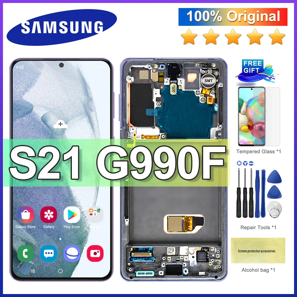 Дисплей 6,2 ''для Samsung Galaxy S21 G991 G990F/DS с рамкой, дисплей с сенсорным экраном и дигитайзером для Samsung s21, ЖК-дисплей
Дисплей 6,2 ''для Samsung Galaxy S21 G991 G990F/DS с рамкой, дисплей с сенсорным экраном и дигитайзером для Samsung s21, ЖК-дисплей