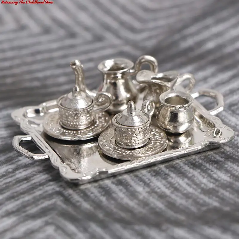 10Pcs/set Doll House Miniature Silver Metal Tea Doll House Furniture Miniature Dining Ware Toy Teapot Cup Plate
10Pcs/set Doll House Miniature Silver Metal Tea Doll House Furniture Miniature Dining Ware Toy Teapot Cup Plate