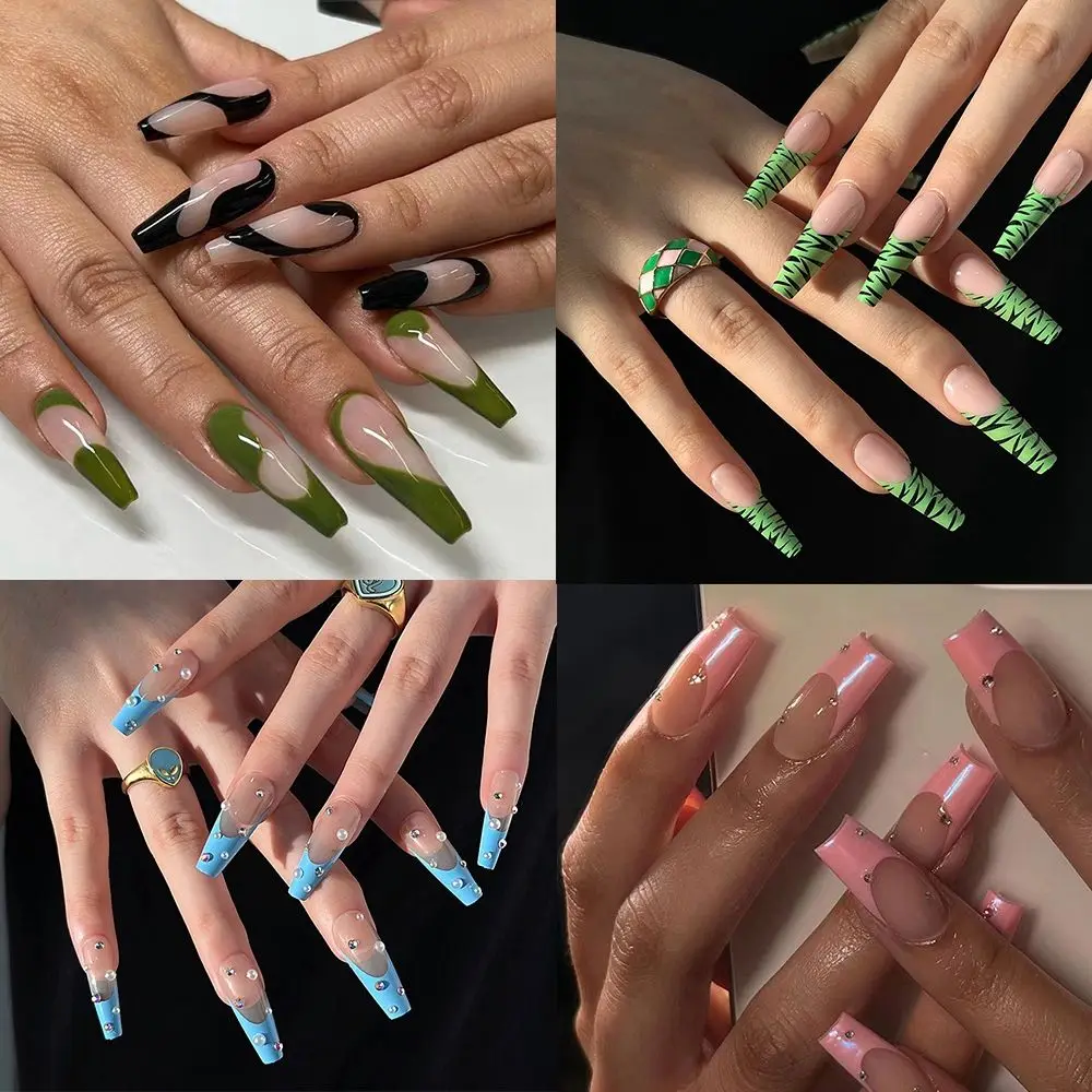 24pcs/Box Wavy Rhinestone Ballerina Manicure Tool Detachable Artificial Fake Nails Wearable Coffin False Nails Nail Tips
24pcs/Box Wavy Rhinestone Ballerina Manicure Tool Detachable Artificial Fake Nails Wearable Coffin False Nails Nail Tips