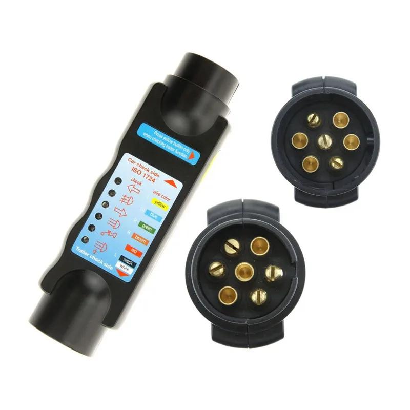 

Plug Socket Diagnostic Tools 12V Caravan Towing Tow Bar Light Wiring Tester Trailer Tester 7 Pin Car Towing Light Tester