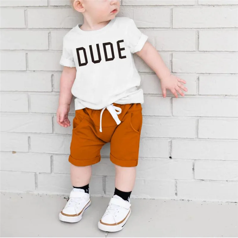 Blotona 2Pieces Baby Boy Casual Set, Letter Print Round Neck Short Sleeve T-Shirt+ Ripped Shorts for Summer, 0-24 Months
Blotona 2Pieces Baby Boy Casual Set, Letter Print Round Neck Short Sleeve T-Shirt+ Ripped Shorts for Summer, 0-24 Months