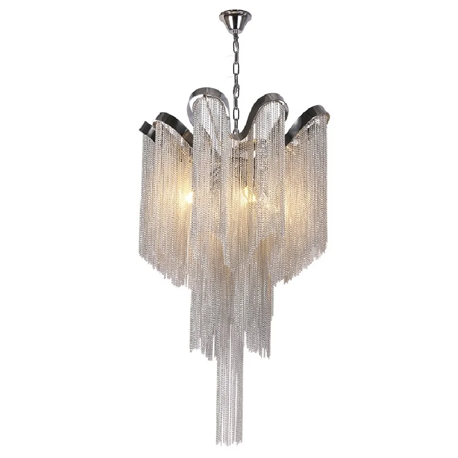 Indoor Lighting Tassel Chain Led Chandeliers Home Ceiling Light Luces Decoracion Silver Fringed Hanging Pendant Lamp Fixtures
Indoor Lighting Tassel Chain Led Chandeliers Home Ceiling Light Luces Decoracion Silver Fringed Hanging Pendant Lamp Fixtures