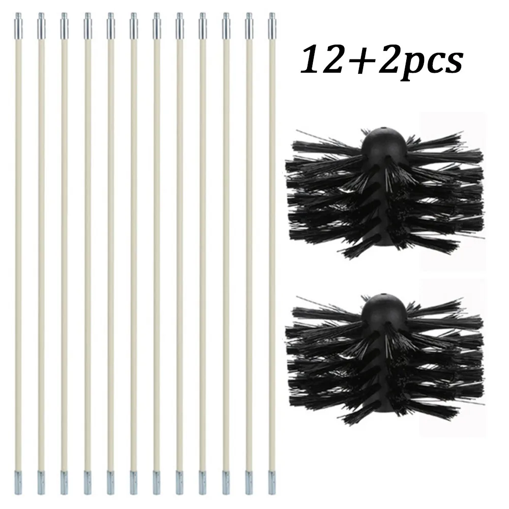 12 Pcs Chimney Cleaner Brush And Rod Kit Nylon Clean Rotary Sweep System 410mm Rod Fireplace 4" Brush Head Diamete Kit Tool Set
12 Pcs Chimney Cleaner Brush And Rod Kit Nylon Clean Rotary Sweep System 410mm Rod Fireplace 4" Brush Head Diamete Kit Tool Set